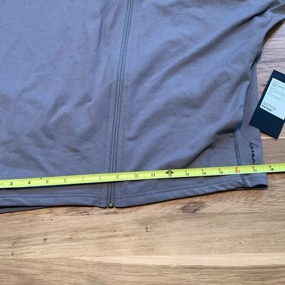 NWT Karma Debi Drop Shoulder Long Sleeve Zip Up Jacket Gray Women’s M - Picture 10 of 13